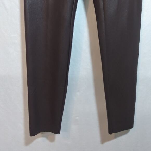Tractr Maroon Brown Faux Leather Leggings Fall Classic Size 8/29 - Picture 3 of 8
